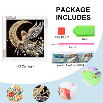 Angel Fairy - Special Shaped Drill Diamond Painting 30*30CM