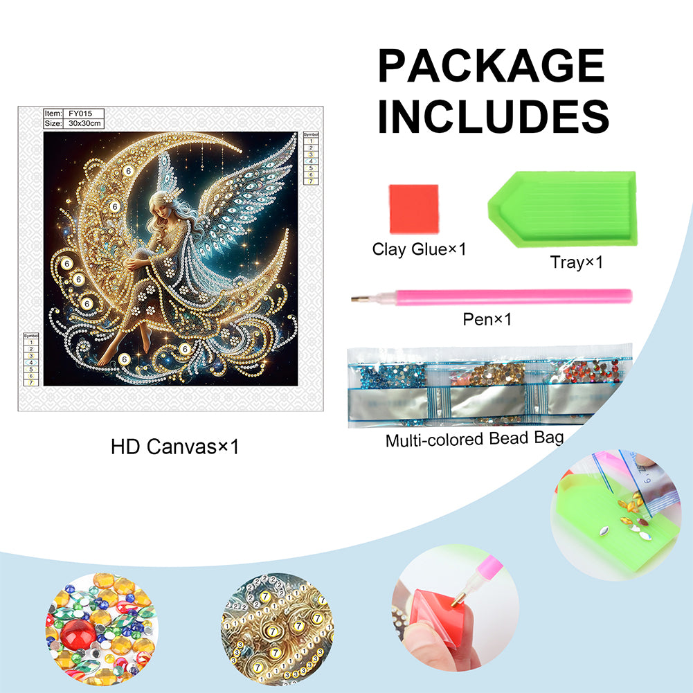 Angel Fairy - Special Shaped Drill Diamond Painting 30*30CM