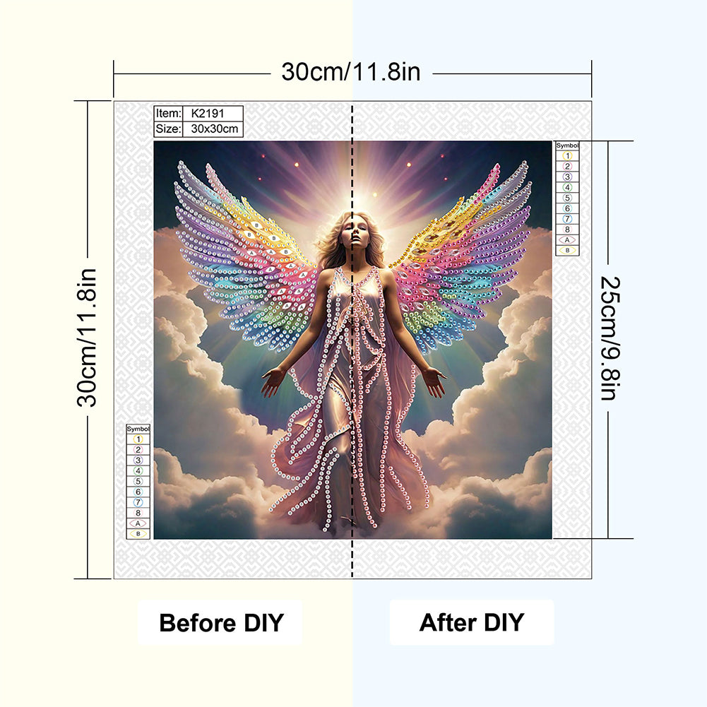 Angel Fairy - Special Shaped Drill Diamond Painting 30*30CM