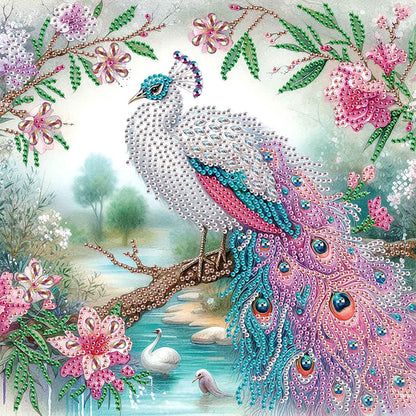 Peacock - Special Shaped Drill Diamond Painting 30*30CM
