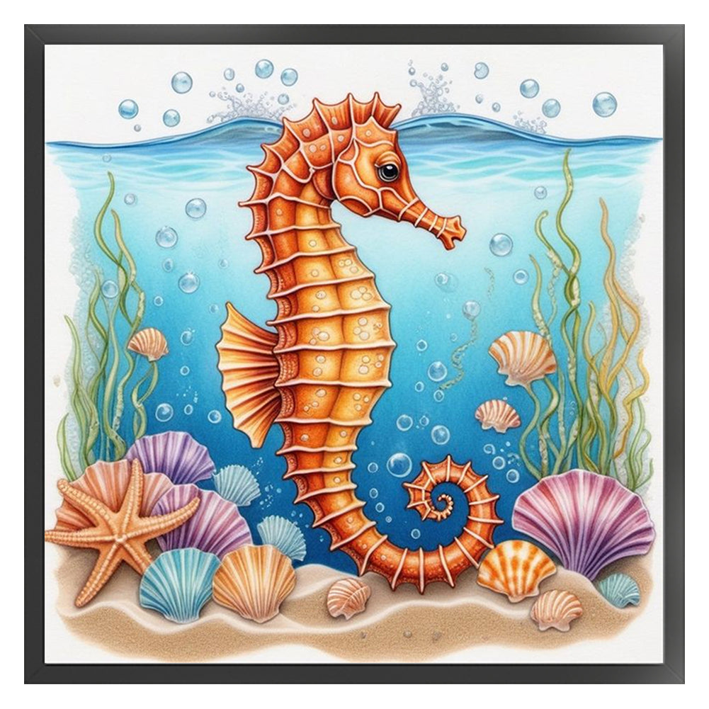 Seahorse - 11CT Stamped Cross Stitch 40*40CM