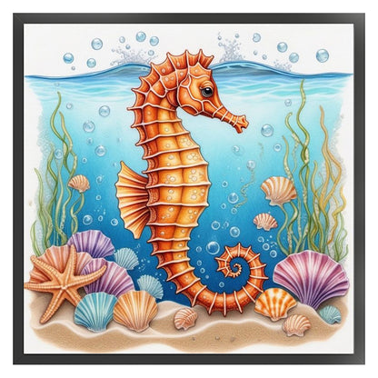 Seahorse - 11CT Stamped Cross Stitch 40*40CM