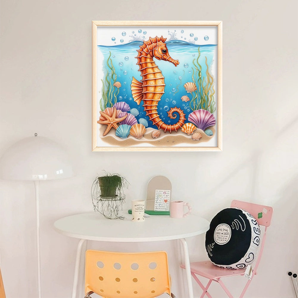 Seahorse - 11CT Stamped Cross Stitch 40*40CM