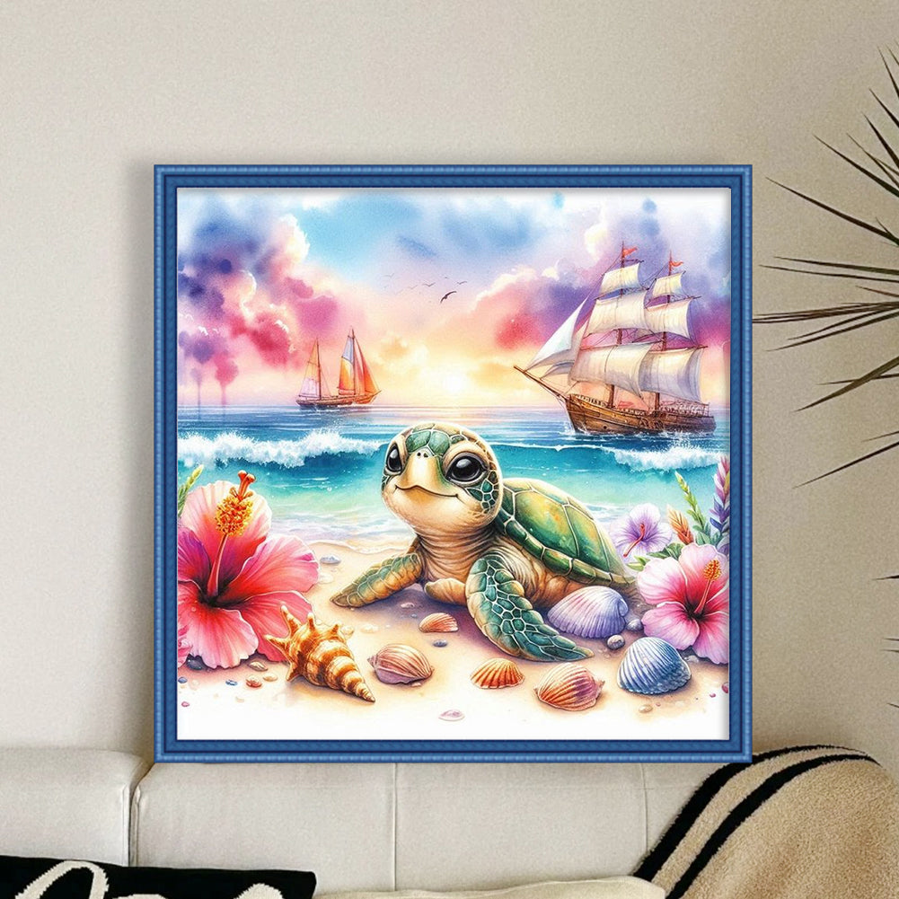 Turtle - 11CT Stamped Cross Stitch 40*40CM