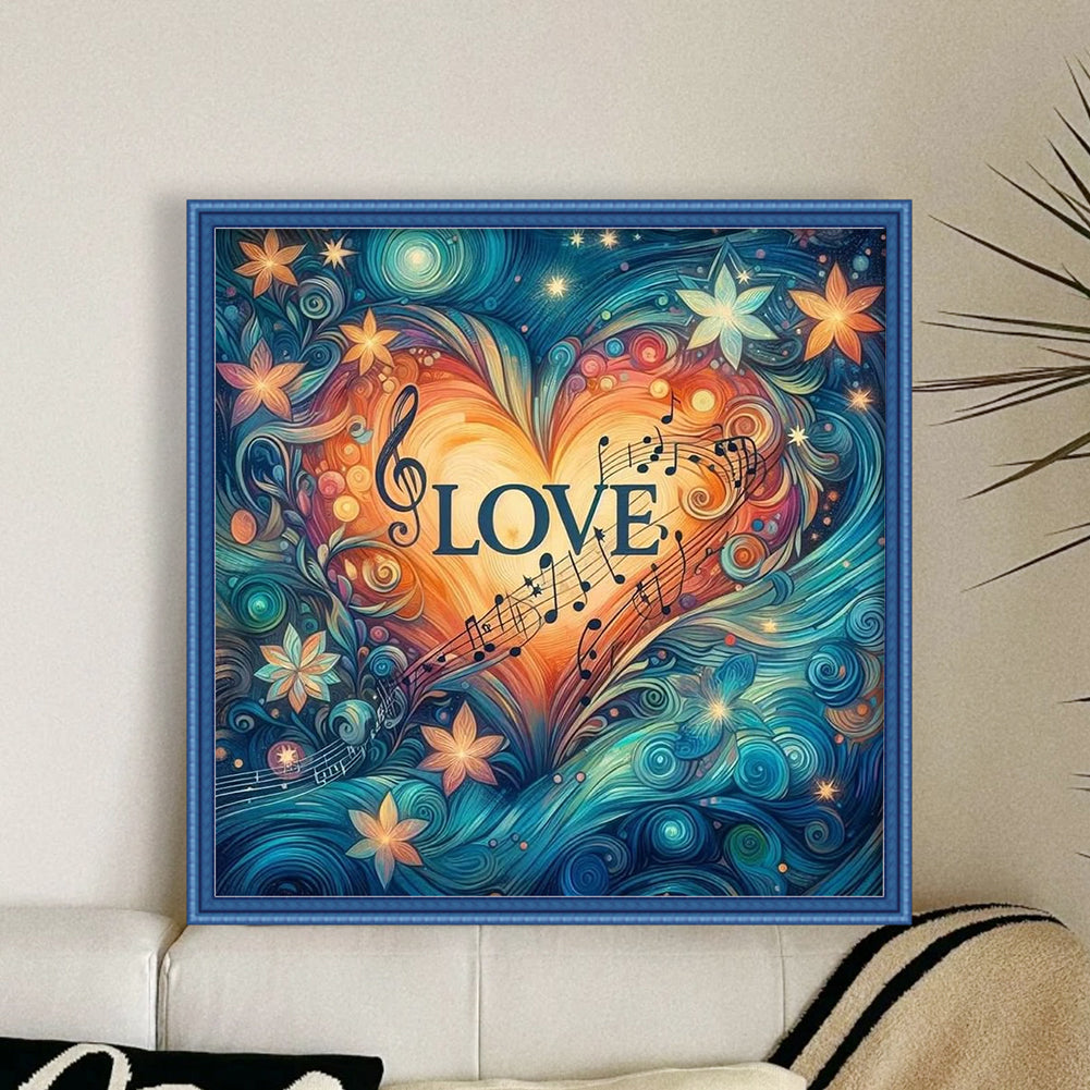 Love Notes - 11CT Stamped Cross Stitch 40*40CM