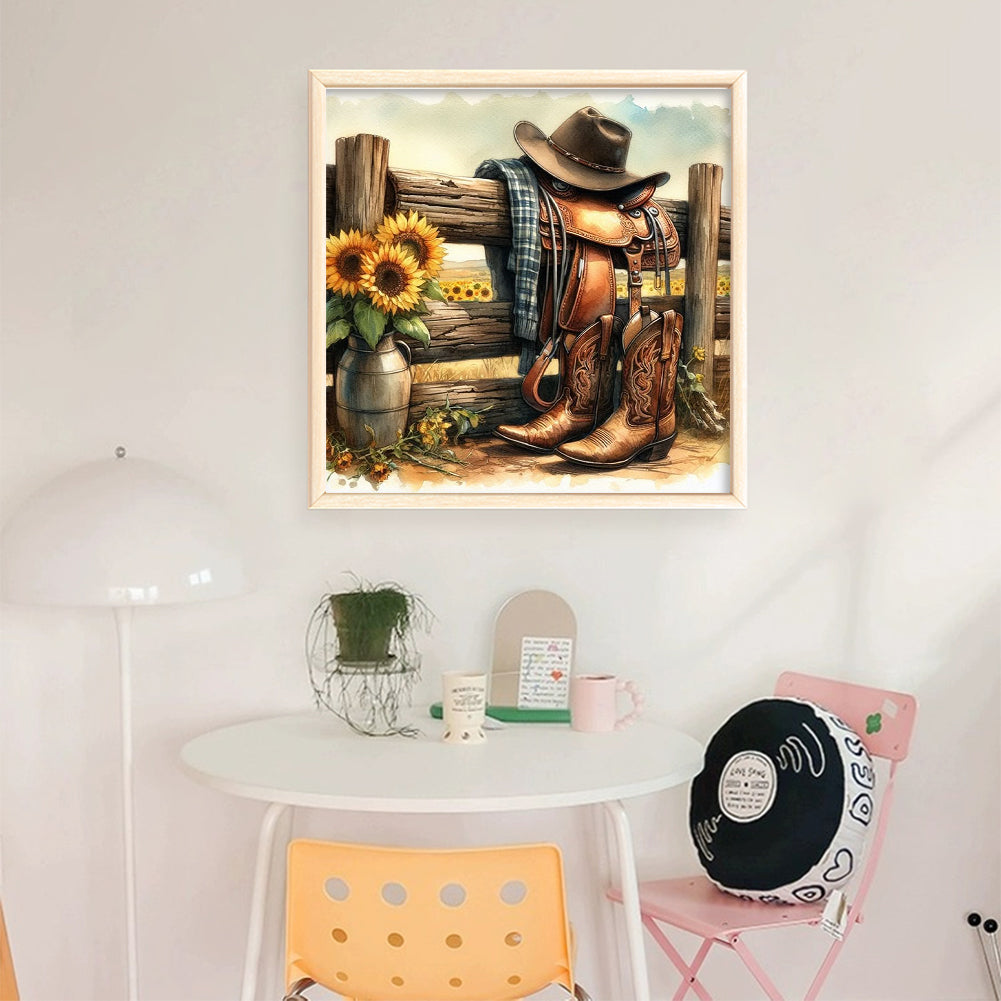 Western Cowboy Style - 11CT Stamped Cross Stitch 40*40CM
