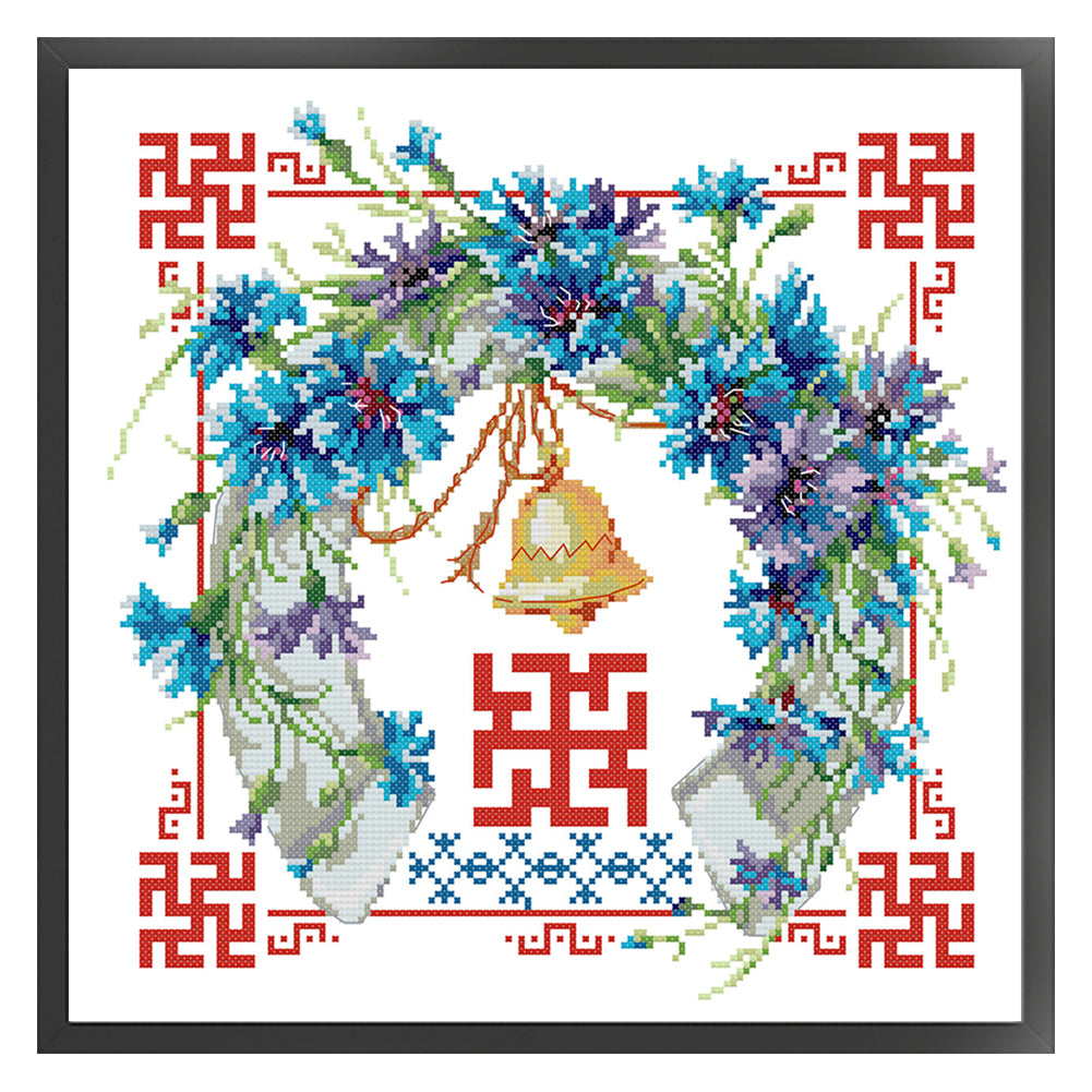 Double Happiness Series - Respect And Heat - 14CT Stamped Cross Stitch 34*34CM(Joy Sunday)