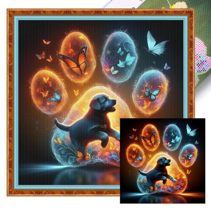 Paw Puppy - 11CT Stamped Cross Stitch 40X40CM