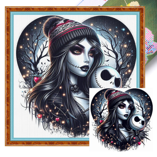 Halloween Girl - 11CT Stamped Cross Stitch 40*40CM
