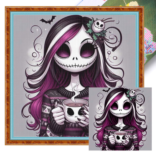 Halloween Girl - 11CT Stamped Cross Stitch 40*40CM