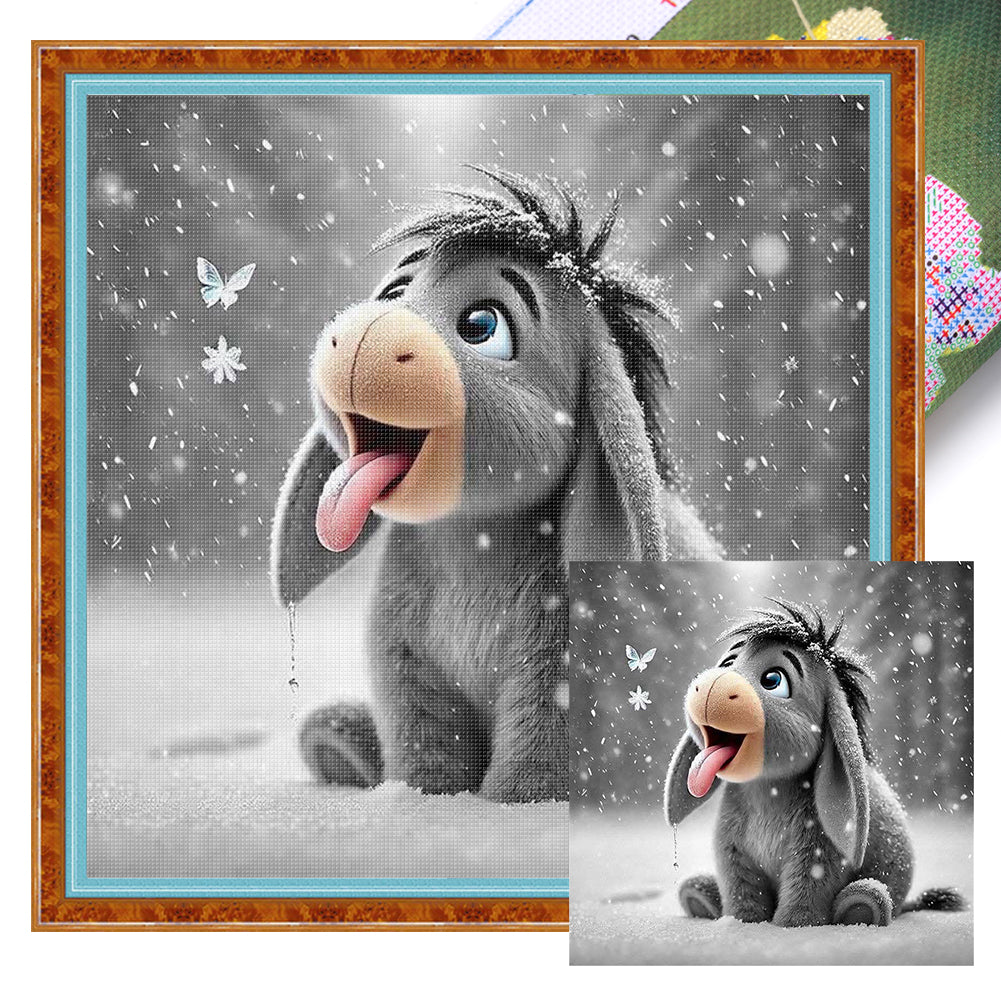 Donkey - Stamped Cross Stitch 20*20CM
