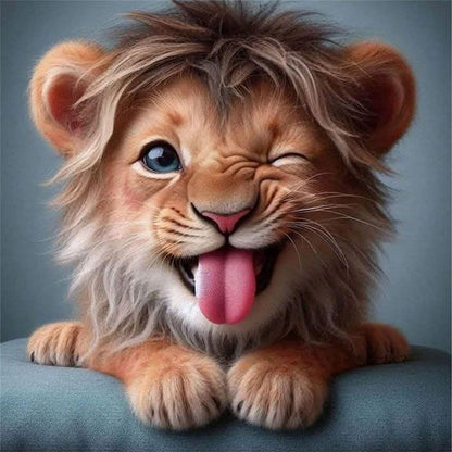 Lion - Stamped Cross Stitch 20*20CM