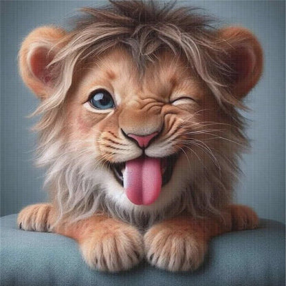 Lion - Stamped Cross Stitch 20*20CM