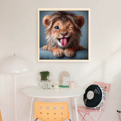 Lion - Stamped Cross Stitch 20*20CM