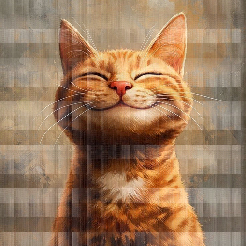 Kitten - Stamped Cross Stitch 20*20CM