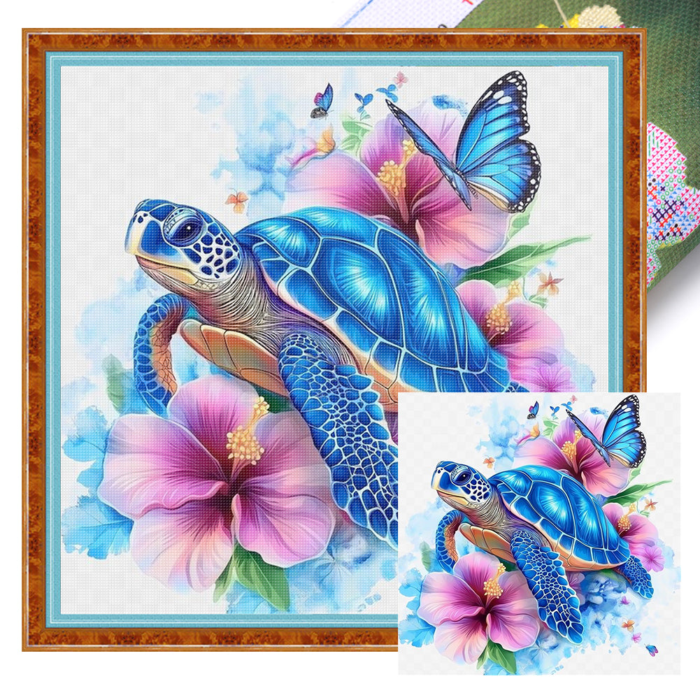 Turtle - Stamped Cross Stitch 20*20CM