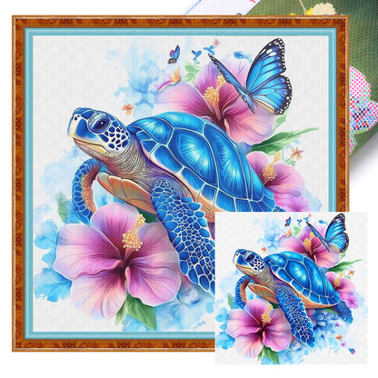 Turtle - Stamped Cross Stitch 20*20CM
