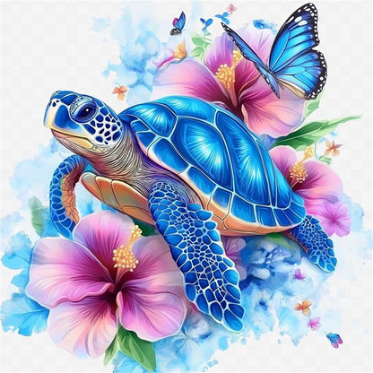 Turtle - Stamped Cross Stitch 20*20CM