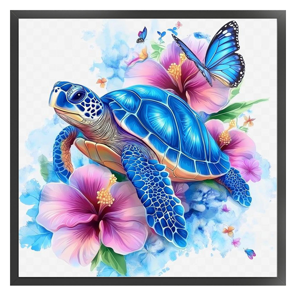 Turtle - Stamped Cross Stitch 20*20CM