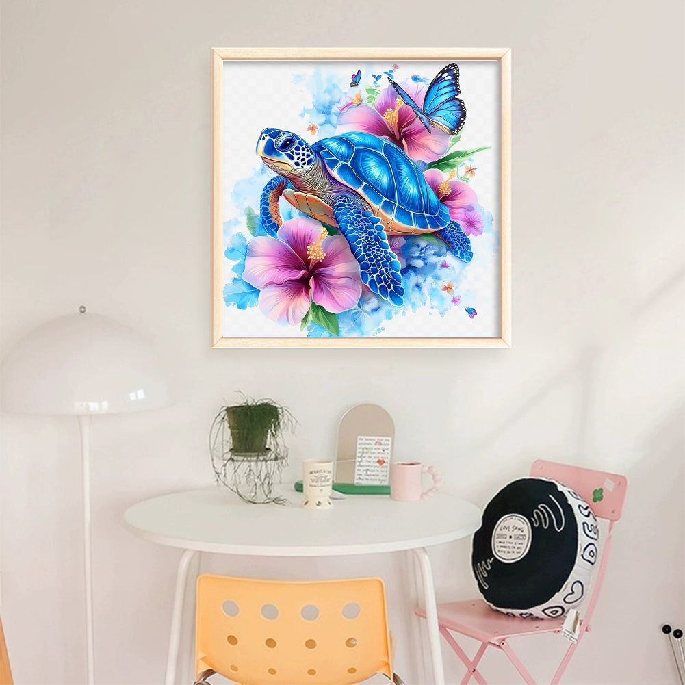 Turtle - Stamped Cross Stitch 20*20CM