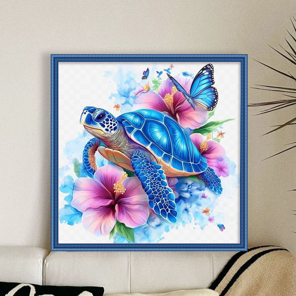 Turtle - Stamped Cross Stitch 20*20CM