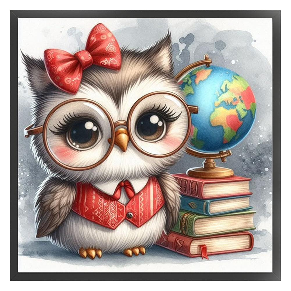 Owl - Stamped Cross Stitch 20*20CM