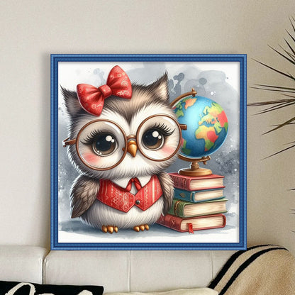Owl - Stamped Cross Stitch 20*20CM