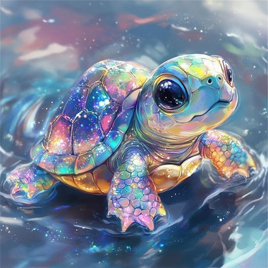 Colored Turtle - Stamped Cross Stitch 20*20CM