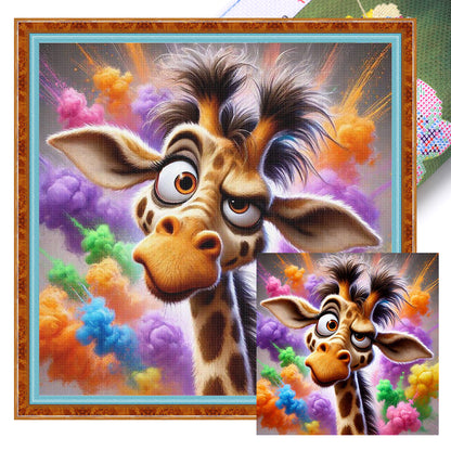 Giraffe - Stamped Cross Stitch 20*20CM