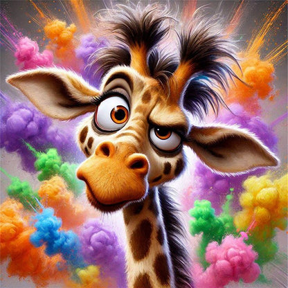Giraffe - Stamped Cross Stitch 20*20CM