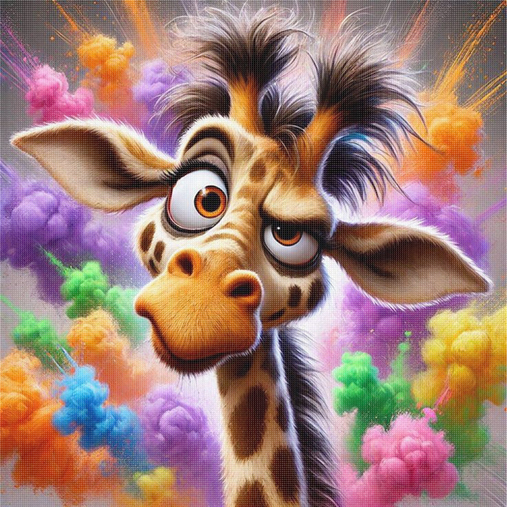 Giraffe - Stamped Cross Stitch 20*20CM