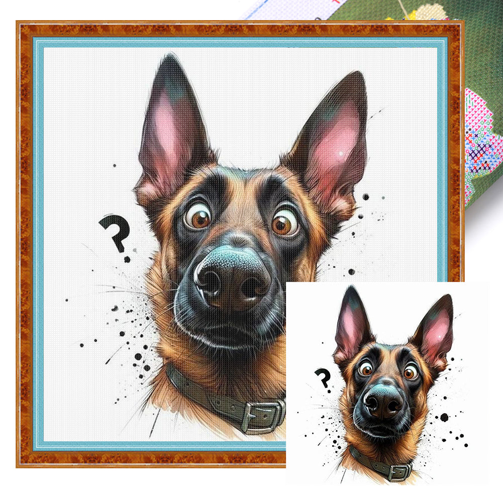 Puppy - 18CT Stamped Cross Stitch 20*20CM