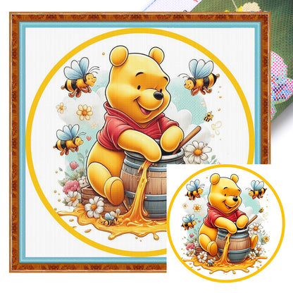 Winnie The Pooh - Stamped Cross Stitch 20*20CM