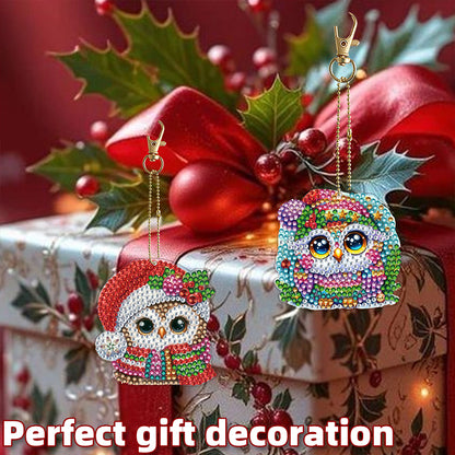 6Pcs Double Sided Diamond Painting Keychains Kit Diamond Art Set Handmade Crafts