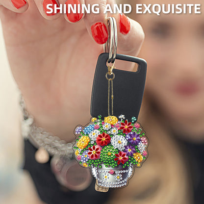 6Pcs Double Sided Diamond Painting Keychains Kit Diamond Art Set Handmade Crafts