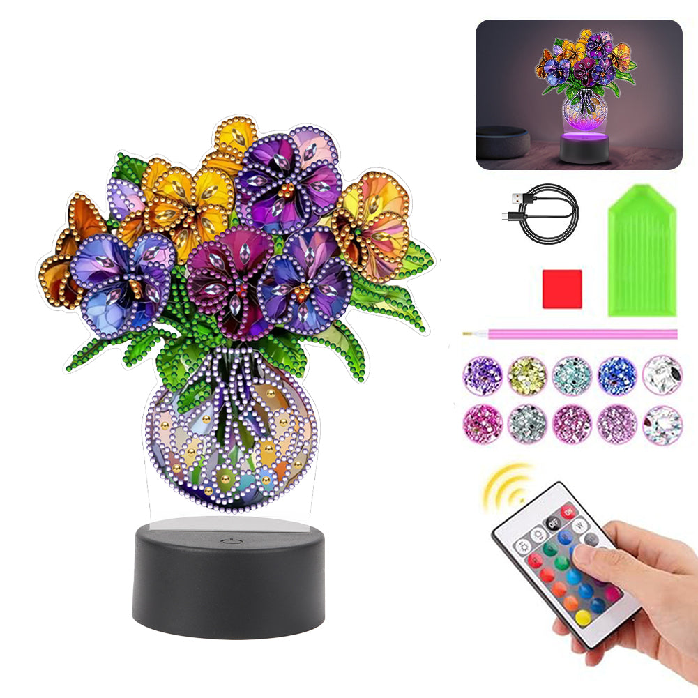 Acrylic Double Sided Butterfly Tree Of Life Rhinestones LED Light for Art Crafts