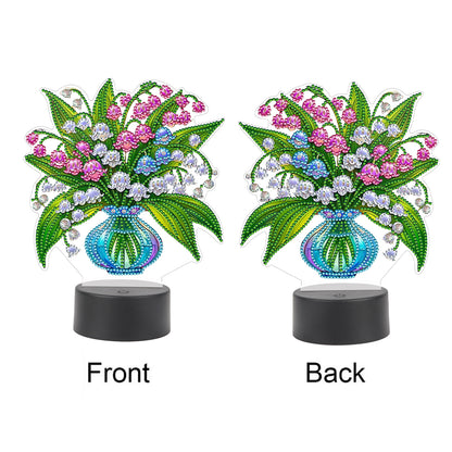 Acrylic Double Sided Butterfly Tree Of Life Rhinestones LED Light for Art Crafts