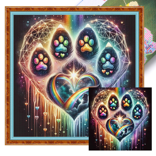 Love Paws - Stamped Cross Stitch 20*20CM