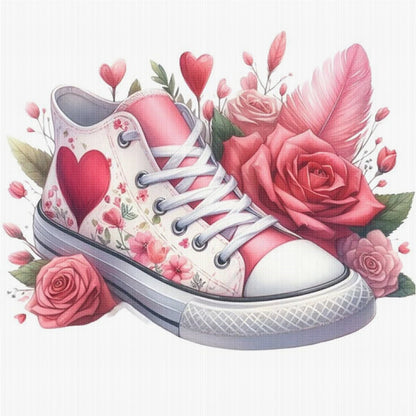 Shoe Rose - Stamped Cross Stitch 20*20CM