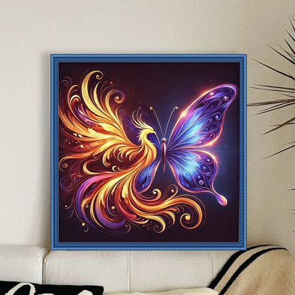 Butterfly Phoenix - Stamped Cross Stitch 25*25CM