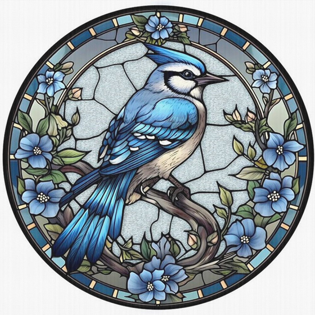 Bird - Stamped Cross Stitch 25*25CM