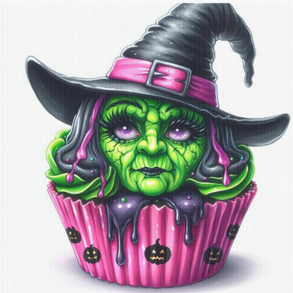 Witch Cake - 11CT Stamped Cross Stitch 50*50CM