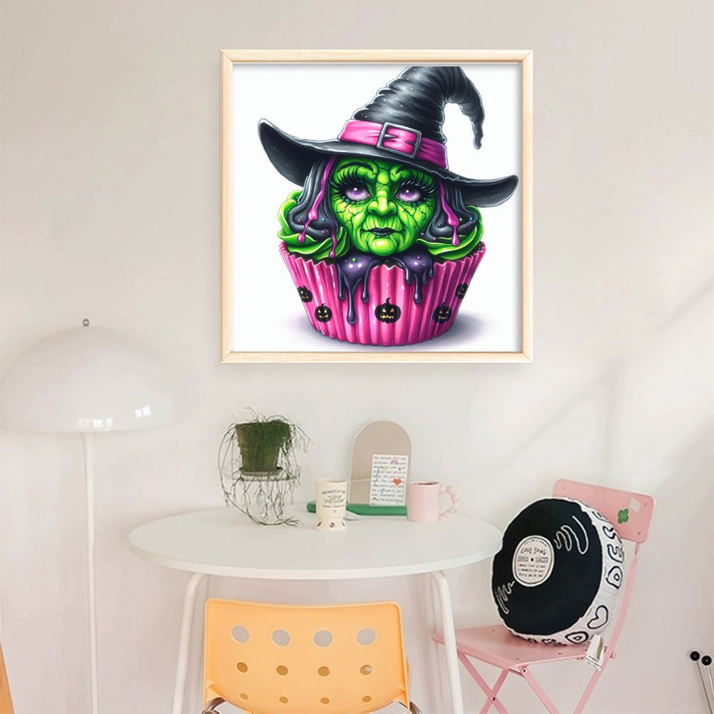 Witch Cake - 11CT Stamped Cross Stitch 50*50CM