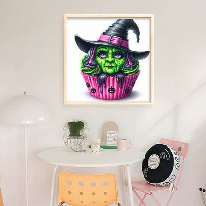 Witch Cake - 11CT Stamped Cross Stitch 50*50CM