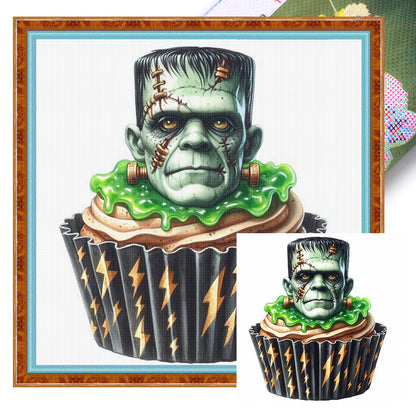 Horror Character Cake - 11CT Stamped Cross Stitch 50*50CM