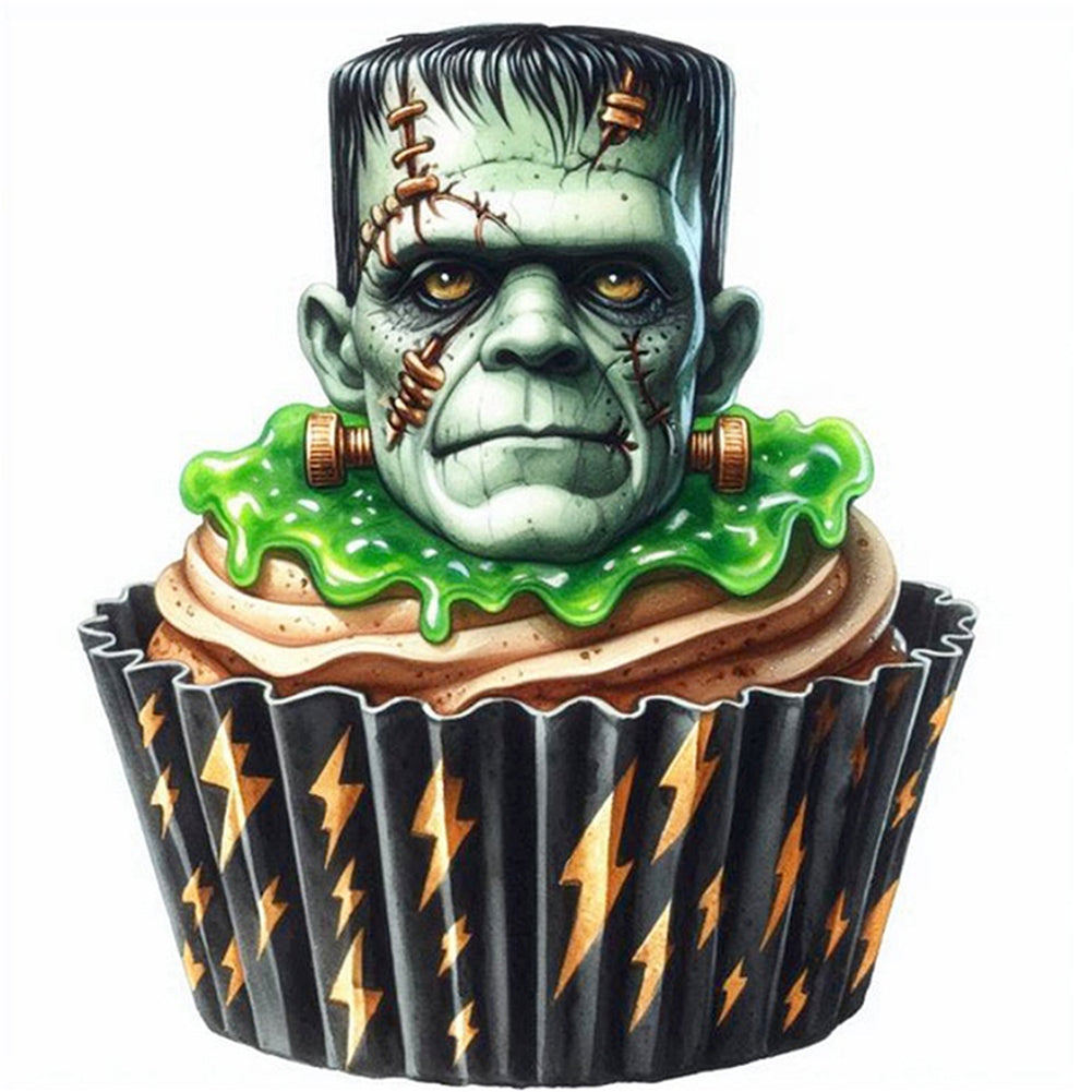Horror Character Cake - 11CT Stamped Cross Stitch 50*50CM