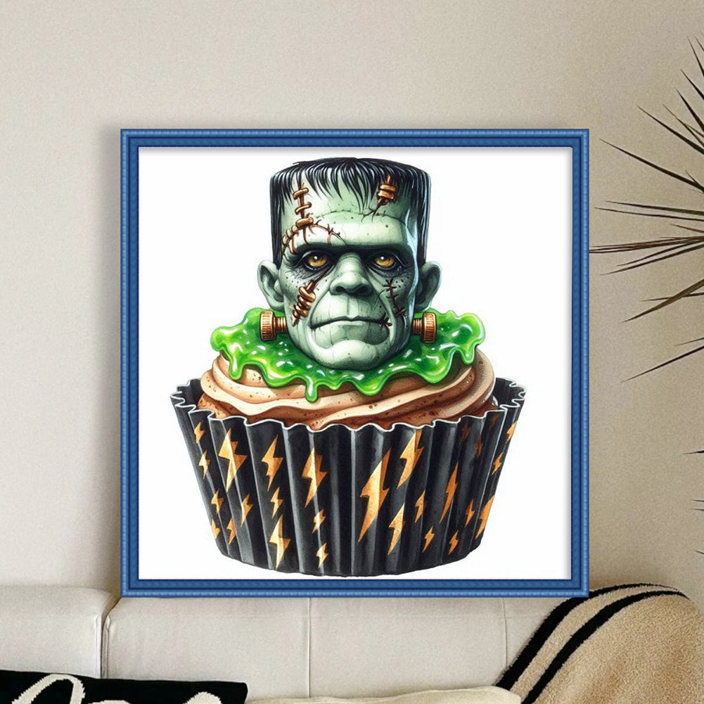 Horror Character Cake - 11CT Stamped Cross Stitch 50*50CM