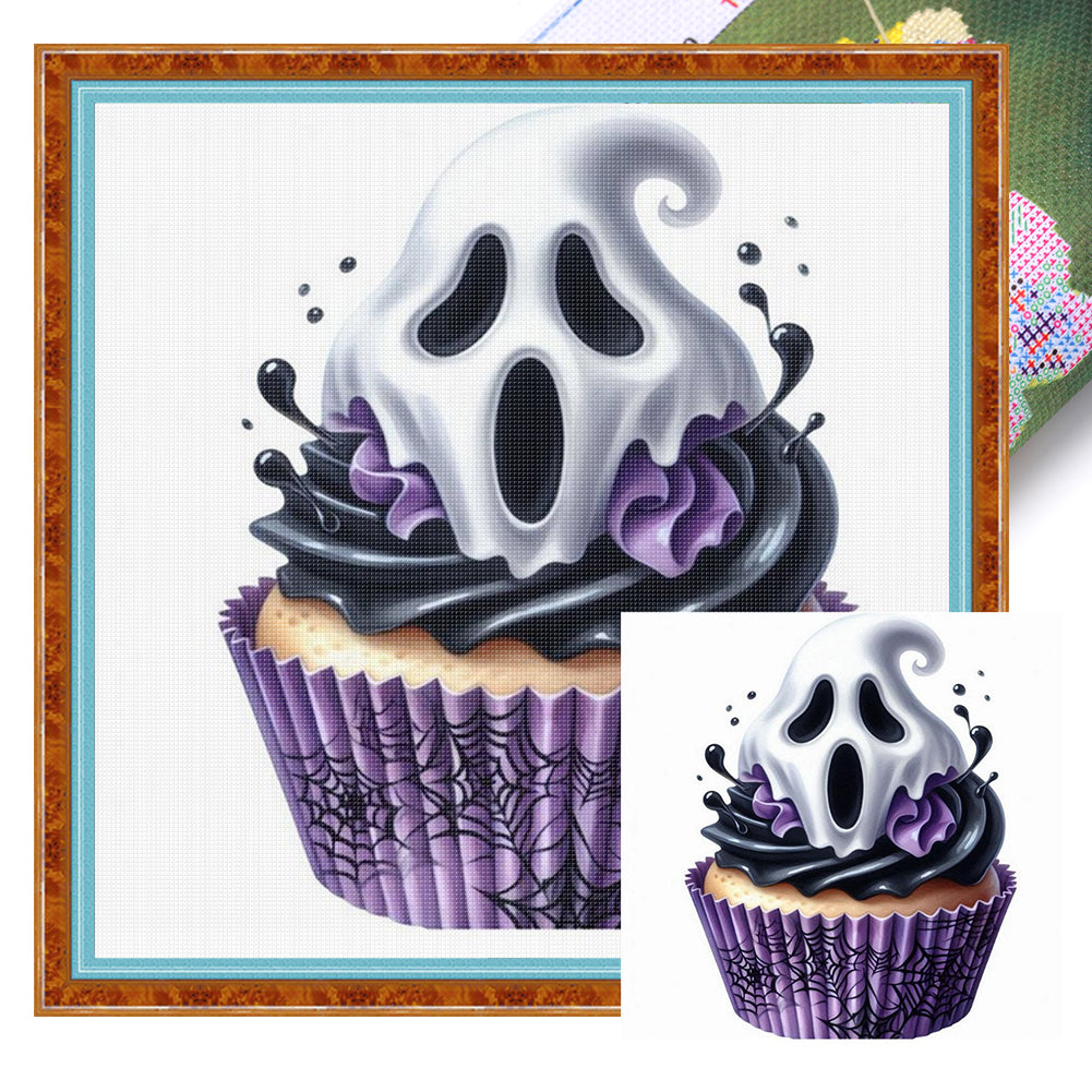 Ghost Cake - 11CT Stamped Cross Stitch 50*50CM
