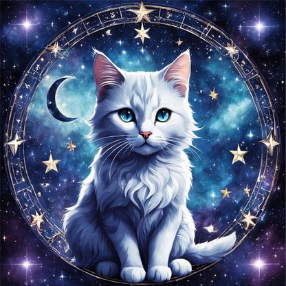 Cat - 11CT Stamped Cross Stitch 40*40CM