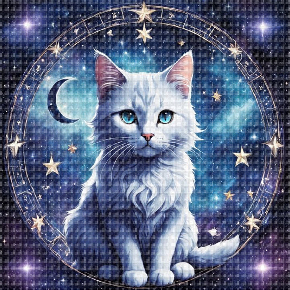 Cat - 11CT Stamped Cross Stitch 40*40CM